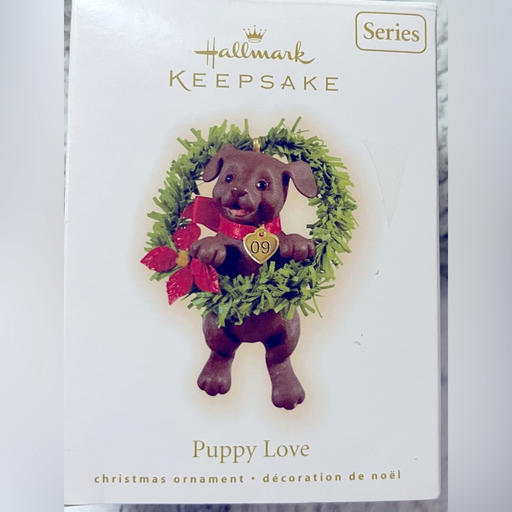 Hallmark Keepsake Ornament, “Puppy Love,” from 2009, New in Box
